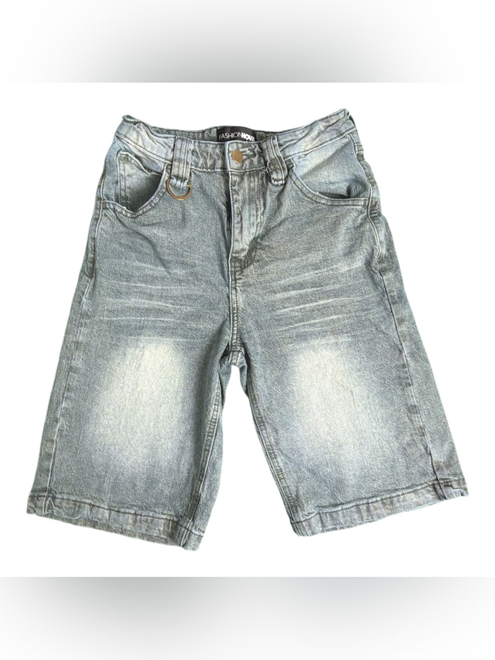 Fashion Nova Kids Faded Light Blue Denim Shorts